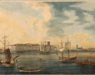 Malton Thomas I View of the Embankment of Vasilyevsky Island and the Academy of Sciences from the Neva  - Hermitage